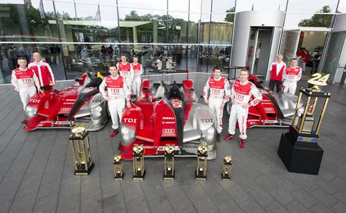 The Audi R15 TDI was powered by a V10 TDI engine and achieved a distance record in the 2010 Le Mans race