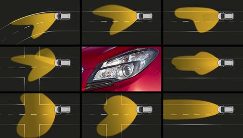 Adapts to every situation: Opel Mokka’s AFL+ xenon headlamp beams automatically adapt to a diverse range of driving situations, road and weather conditions.