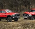 2017 Ram Power Wagon Crew Cab 4×4 (left) and 2017 Ram Rebel Crew